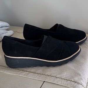 Clark’s Black Suede Slip-On
